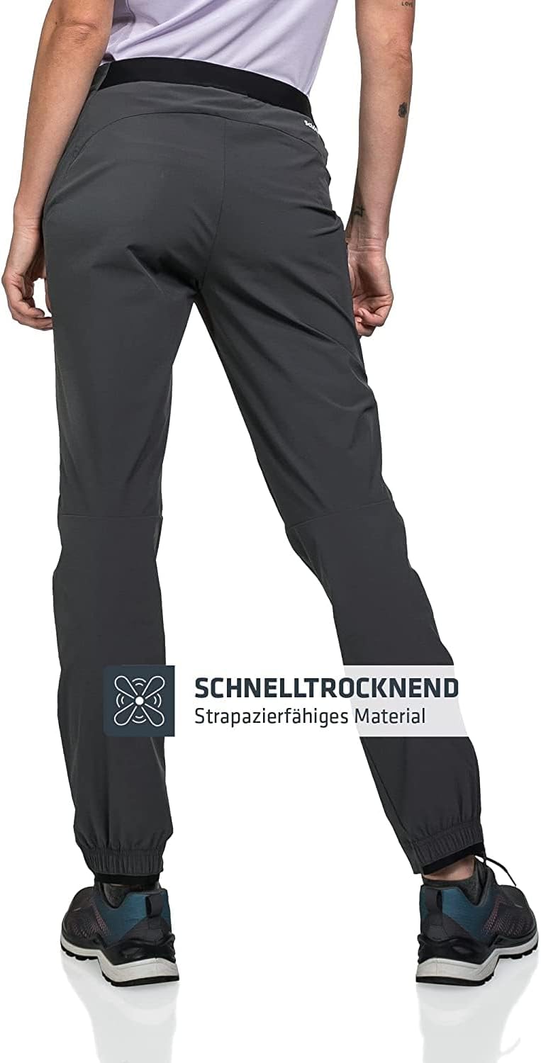 Schöffel Damen Pants Hestad L, robuste, schnell trocknende Outdoor Hose, Damen Hose mit bequemer Pas