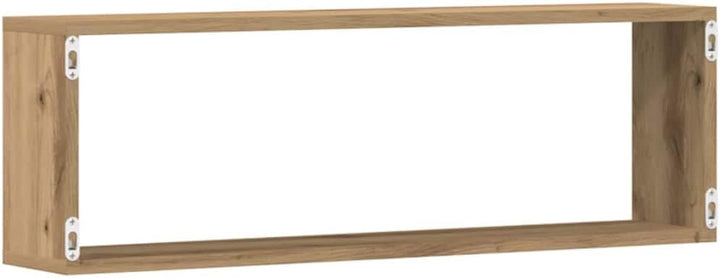 vidaXL Wandmontierte Holzregale in Artisan Eiche | Set von 4 Haltbare Holzwerkstoff Moderne Gestaltu