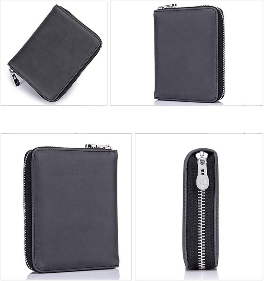 boshiho RFID-blockierendes Kreditkartenetui mit 24 Fächern, echtes Leder, mehrere Karten, Organizer,