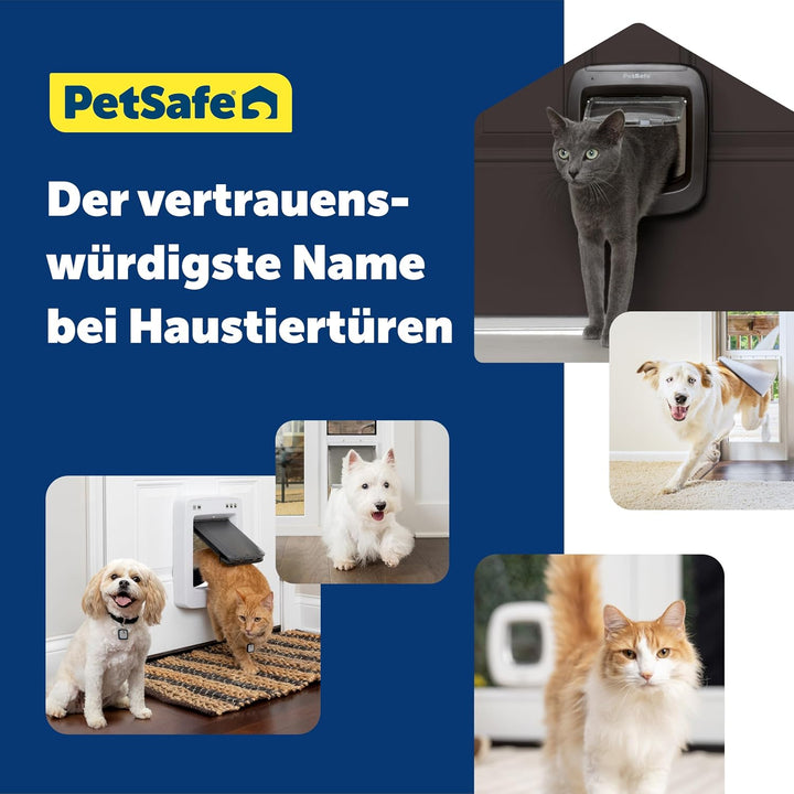 PetSafe Mikrochip-aktivierte Katzenklappe, exklusiver Einstieg, einfache Installation, manuelle 4-We