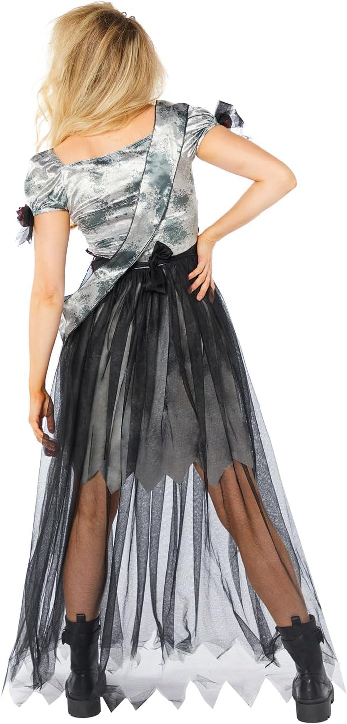 amscan Halloween-Kostüm für Erwachsene, Prombie Queen, Grösse 36-48 12-14, 12-14