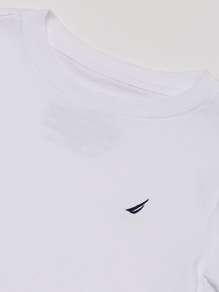 Nautica Jungen Short Sleeve Solid Crew Neck Tee Hemd M Weiss, M Weiß