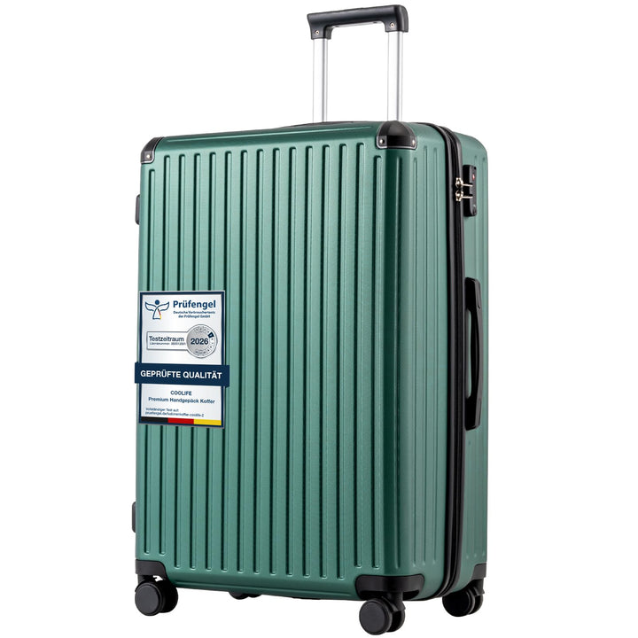 COOLIFE Koffer Trolley-Koffer Hartschalen-Koffer Rollkoffer Reisekoffervon ABS-Material mit TSA-Schl