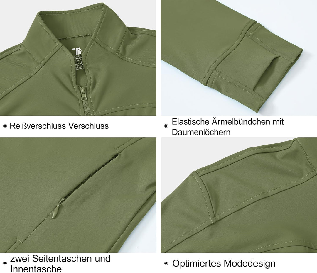 YSENTO Damen Sportjacke Laufjacke Funktionsjacke Wanderjacke Leicht Langarm Yoga Gym Sport Oberteil