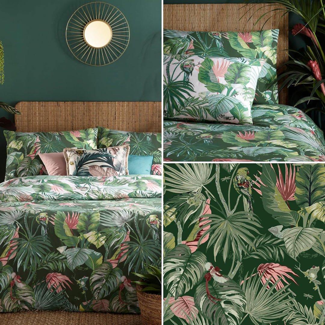 furn. Azaela Bettbezug und Kissenbezug-Set, Jade, Super King