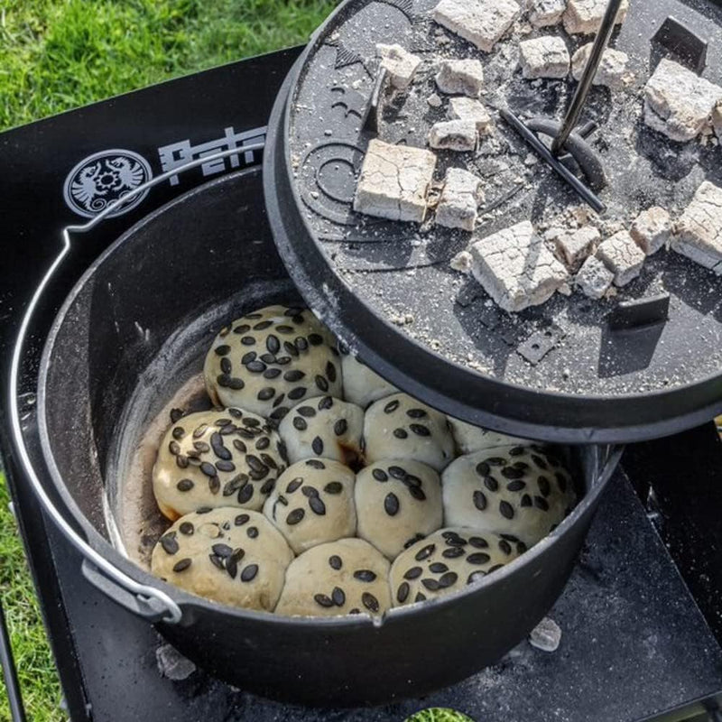 Petromax Dutch Oven Stieltopf, Unisex, Erwachsene Schwarz, Schwarz