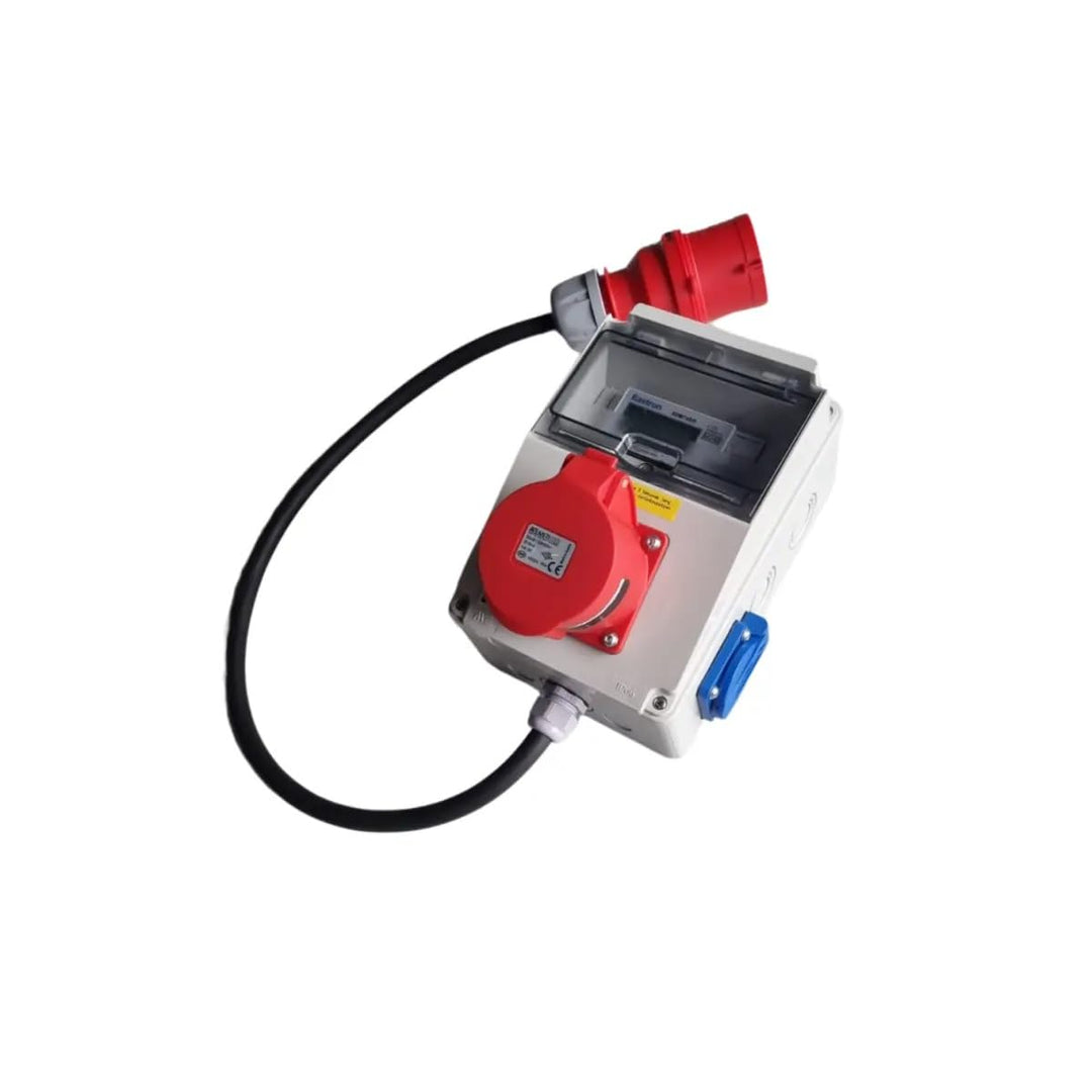 NAKA Mobiler Digital Stromzähler 32A/230V MID Geeicht Zwischenstecker Box 400V CEE-Stecker Und Kuppl
