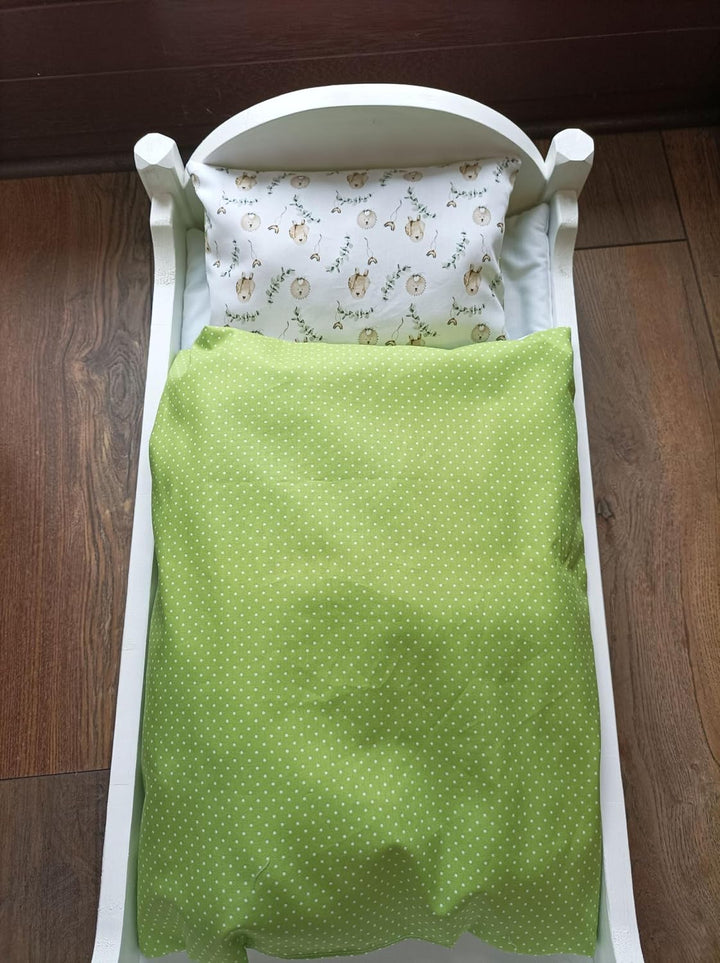 Puppen Wendebettwäsche Fabelwesen, Skandinavisches Design (Decke 40 h x 34 b, Kissen 17h x 22 b), De