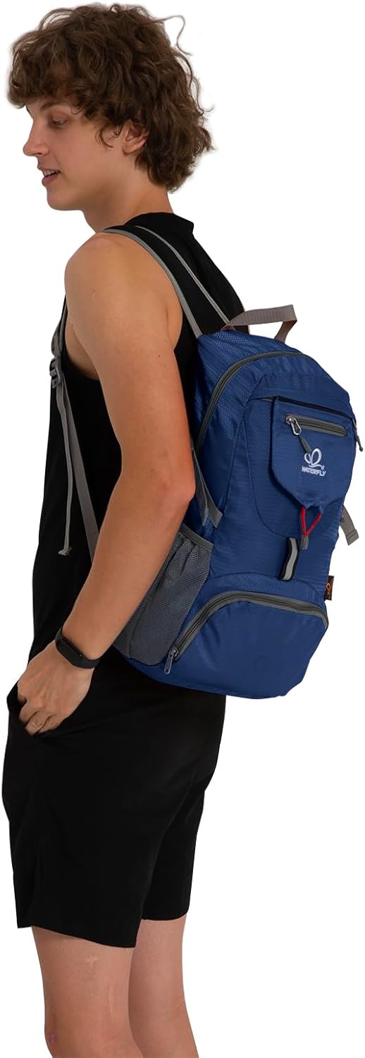 WATERFLY Ultraleicht Faltbar Klein Rucksack: 20L Leicht Packable Wanderrucksack Tagesrucksack Trekki