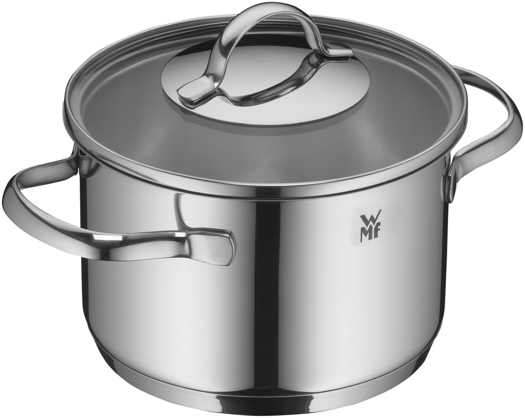WMF Aparto Kochtopf klein 16cm, mit Glasdeckel, Bratentopf, Induktionsgeeignet, 1,4l, Cromargan Edel