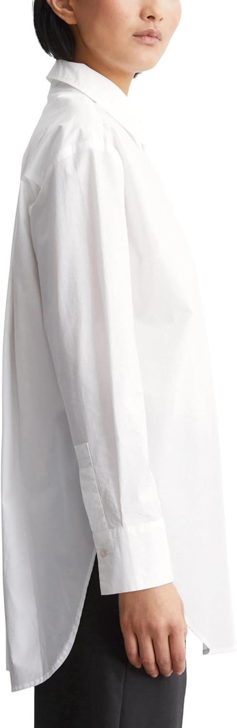 Marc OߴPolo Damen Hemdbluse aus Bio-Baumwolle Oversized, 34