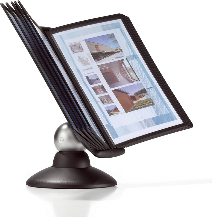 Durable Sichttafelsystem Sherpa Motion, mit 10 Sichttafeln A4, schwarz, 558701, schwarz