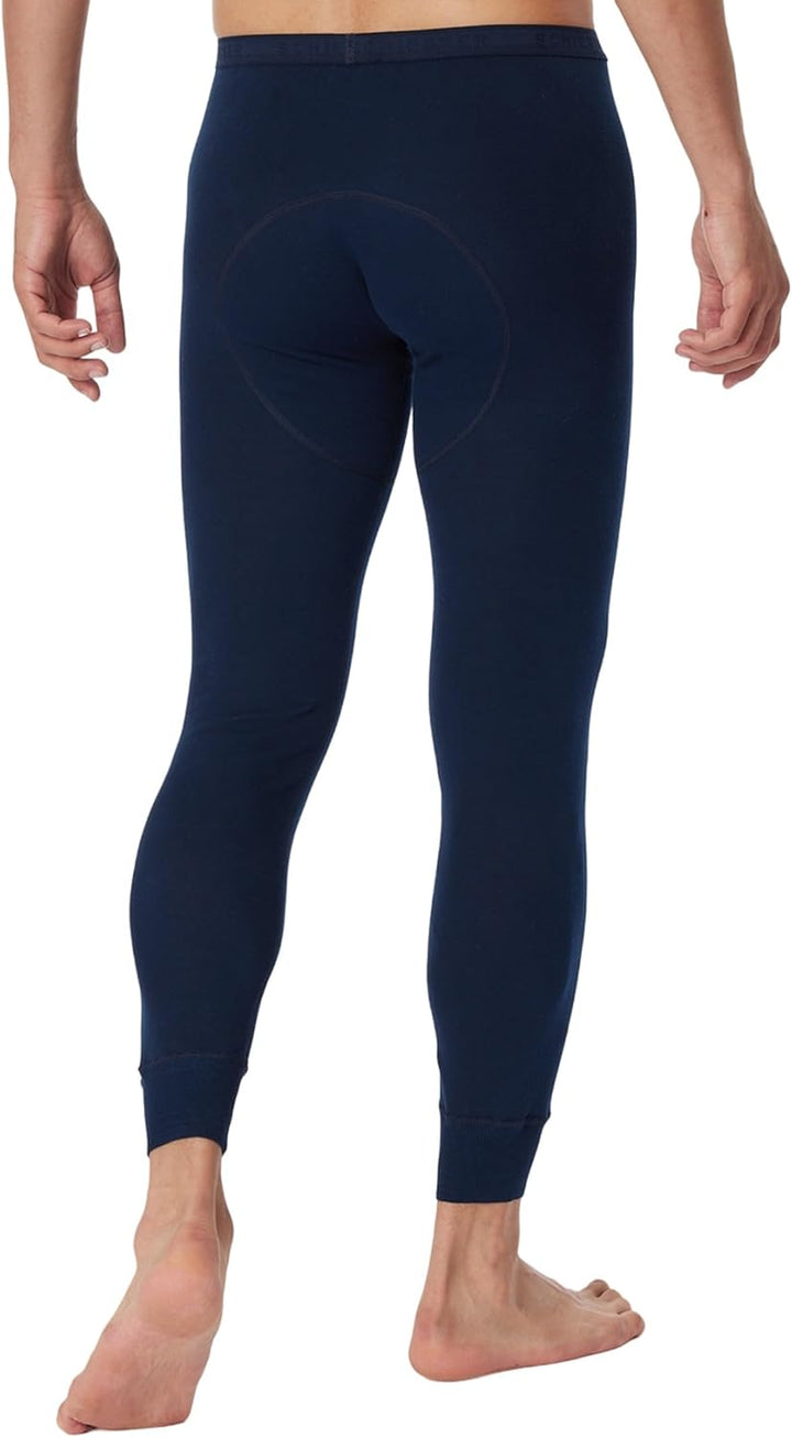Schiesser Herren lange Unterhose mit Eingriff - Original Feinripp M Navy_005135, M Navy_005135