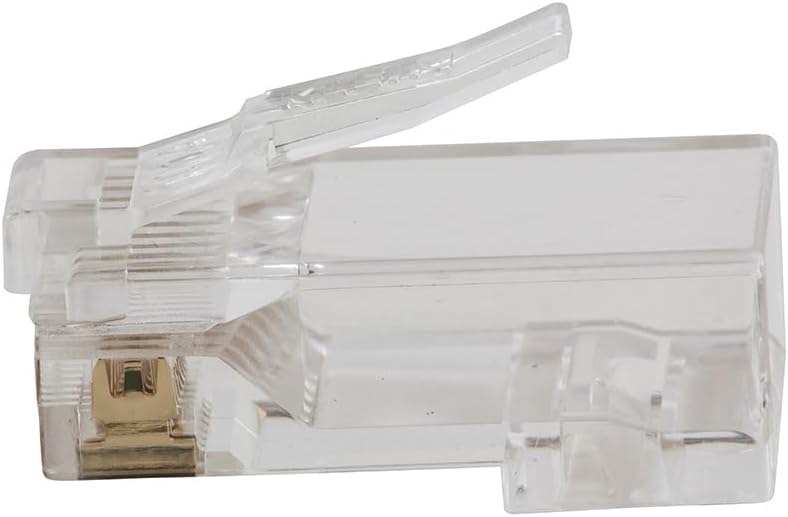 Klein Tools VDV826-702 Modularer Datenstecker, RJ45, CAT5E, Durchgangsstecker, 50 Stück, Klar/Gold,