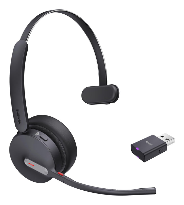 Yealink WH64 Hybrid Mono Teams Headset inkl. Dongle - Hybrid-Technologie, Ideal für Microsoft Teams,