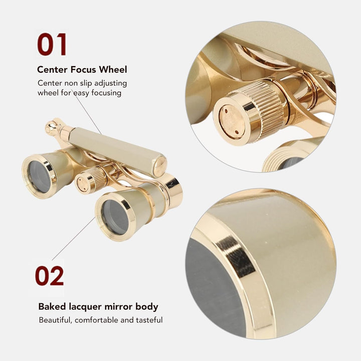 dsheng Theaterbrille Mini-Fernglas, Opernglas-Fernglas 3X25 Aluminiumlegierungskette Tragbar für Kun