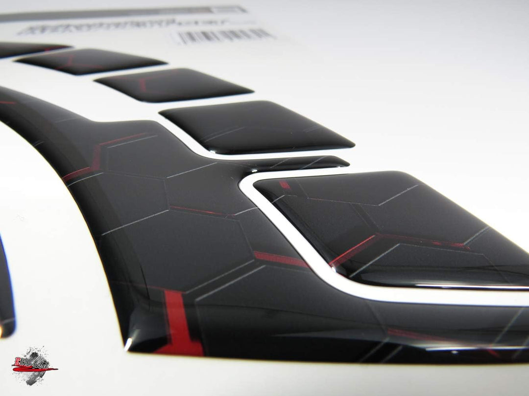 BIKE-label Tankpad seitlich Tankschutz Aufkleber Waben Rot Red 800760