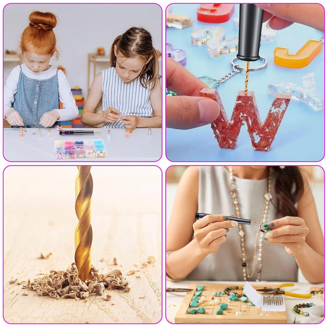 Handbohrer Elektrisch, GuKKK 5-Gang Bohrer Wiederaufladbare Bohrmaschine, Wiederaufladbare DIY Handb