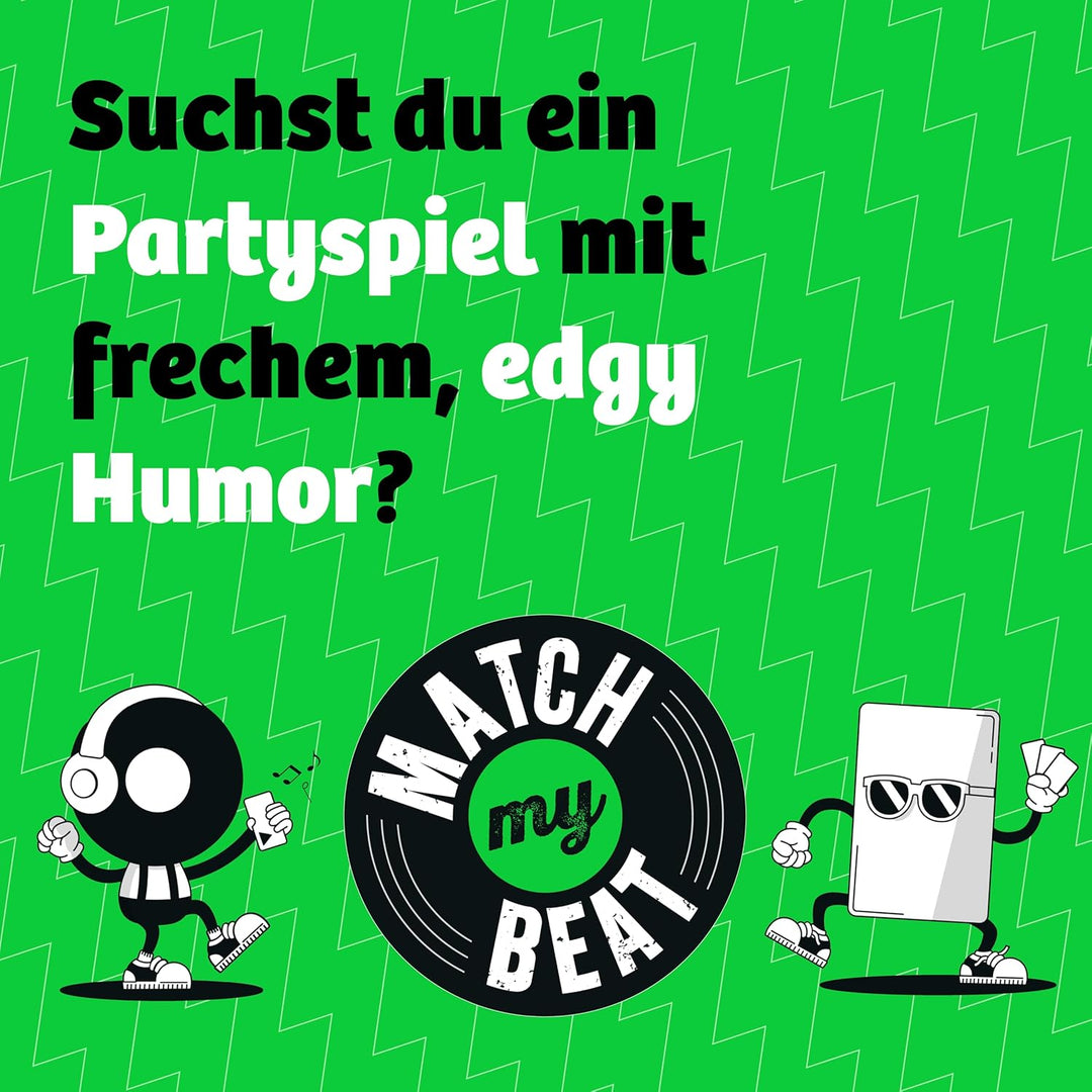 Match My Beat – Das Musik-Partyspiel mit 200 Songs &amp; 400 Szenarien – Kartenspiele für Erwachsene, Te