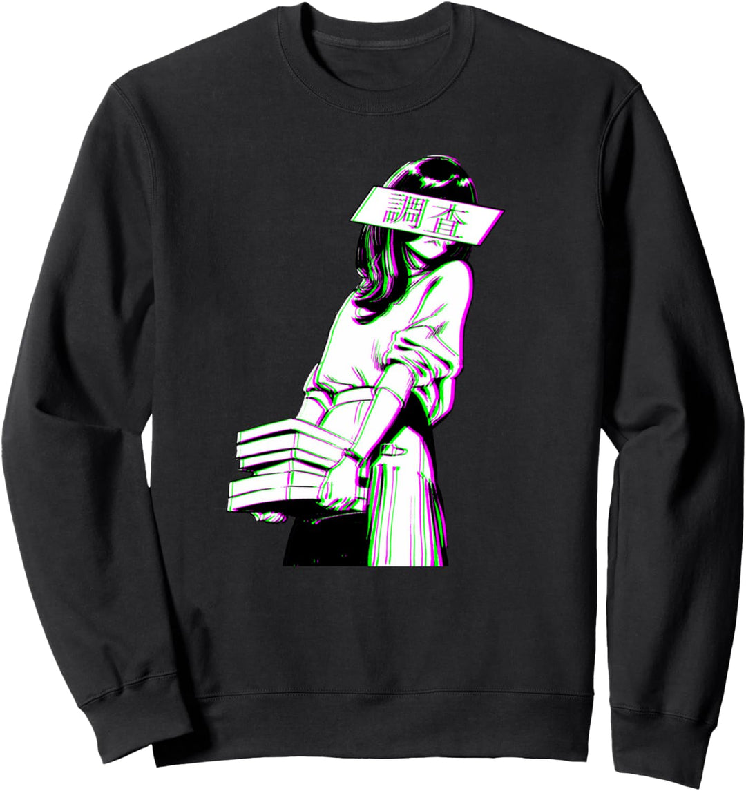 Vaporwave Japanese Anime "Study" Kindersichere Manga Sweatshirt