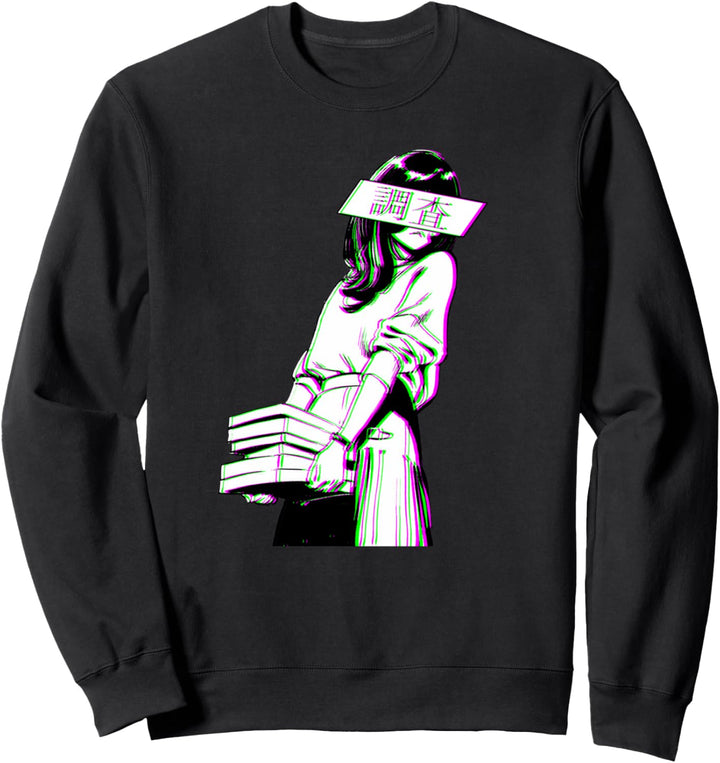 Vaporwave Japanese Anime "Study" Kindersichere Manga Sweatshirt