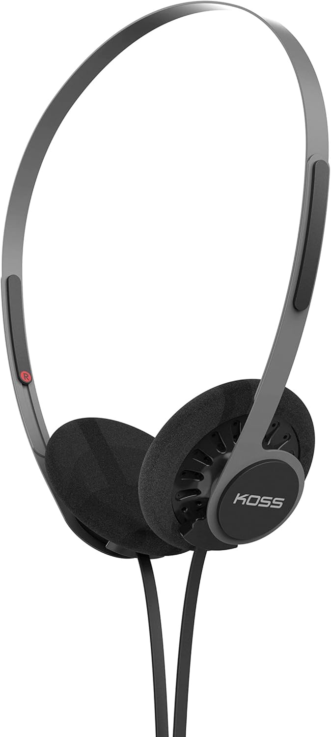 Koss KPH40 Utility-On-Ear-Kopfhörer, abnehmbares austauschbares Kabelsystem, Retro-Stil, ultraleicht