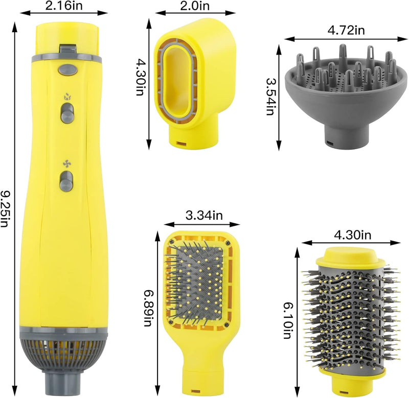 [5 in 1] WeChip Föhnbürste Warmluftbürste,[Aufbewahrungsbox] Rundbürstenföhn zum Trocknen, Volumen,