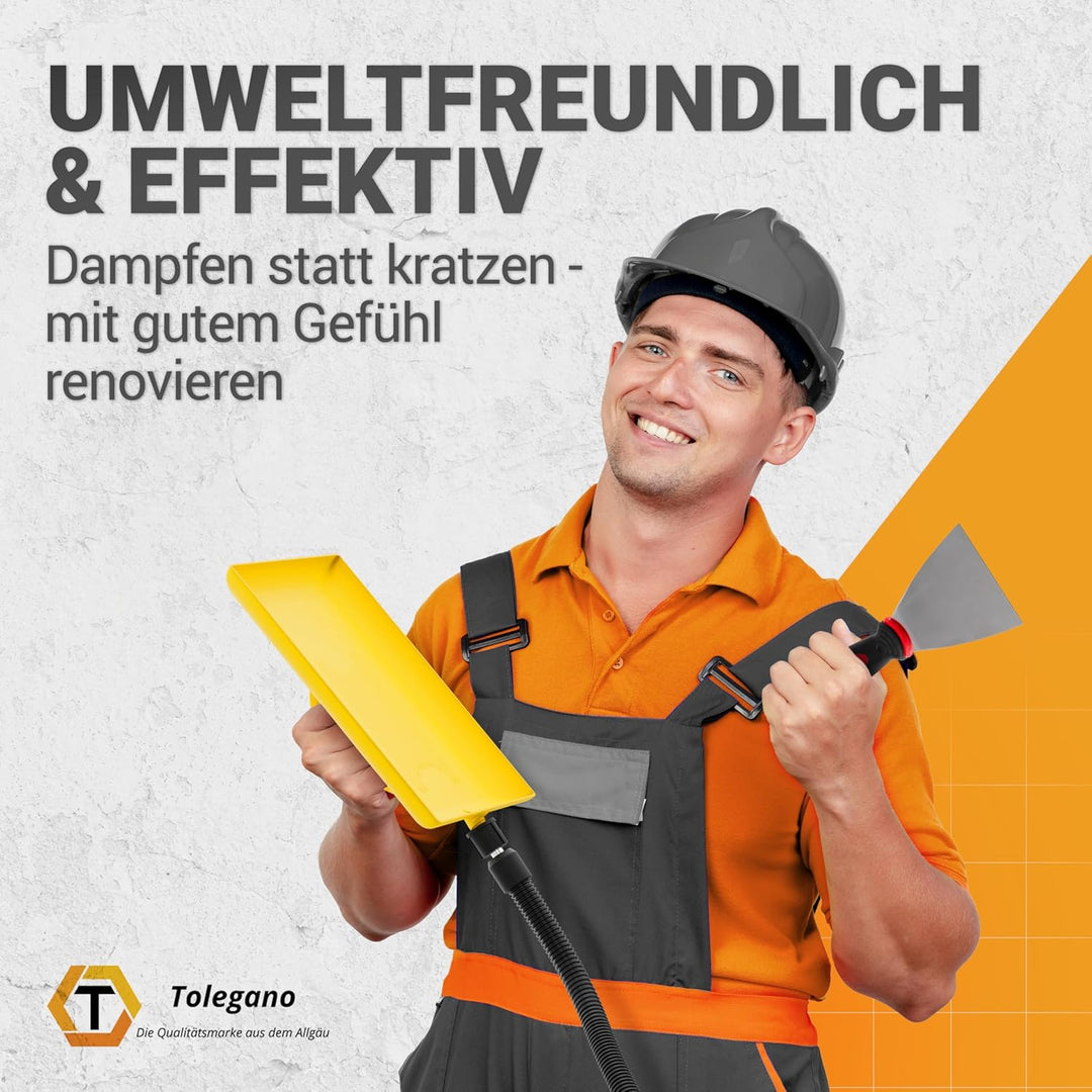 Dampftapetenablöser, 2000 Watt Leistung, 4,5 Liter Wassertank, Arbeitszeit ca. 80 Minuten. Tapetenen