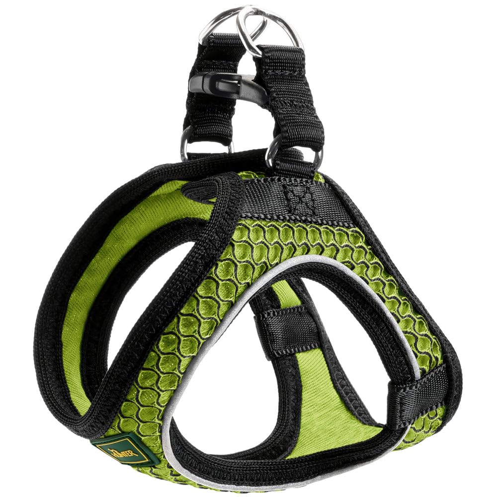 HUNTER HILO COMFORT Geschirr für kleine Hunde mit Netzmaterial und reflektierenden Elementen, limett
