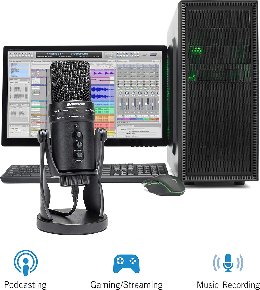 Samson G-Track Pro USB-Mikrofon & PS04 Popschutz Bundle mit Popschutz, Bundle mit Popschutz