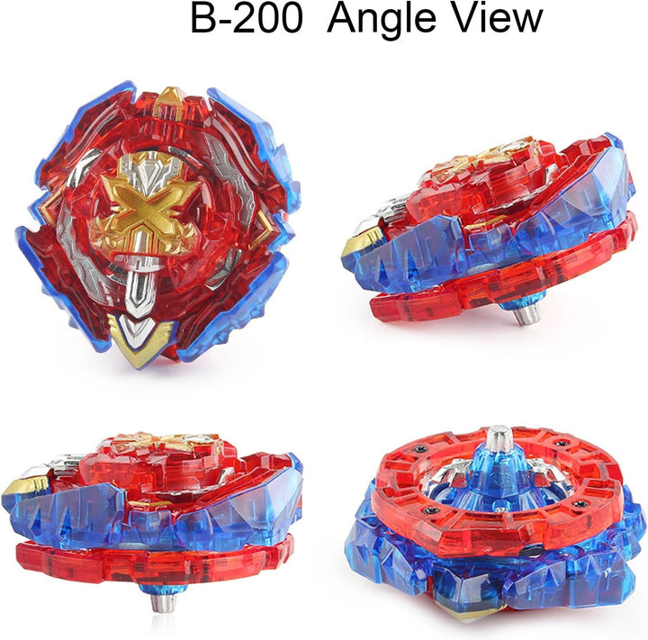 Gyros Turbo Set, 4D Metall Fusion Kampf Kreisel, Mit Battling Top Launcher, Geschenk-Sets,(B-187+B-2