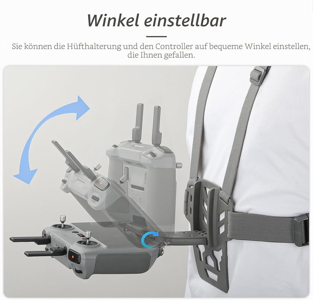 Brusthalterung kompatibel mit DJI RC 2/1 Fernbedienungshalterung Rücken Brustband Hüftgurt Stützhalt