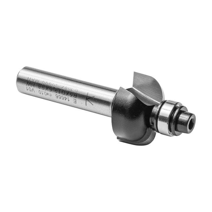 ENT 14666 Hohlkehlfräser HW, Schaft (S) 8 mm, Durchmesser (D) 19,5 mm, NL 9,5 mm, R 5 mm, SL 32 mm,