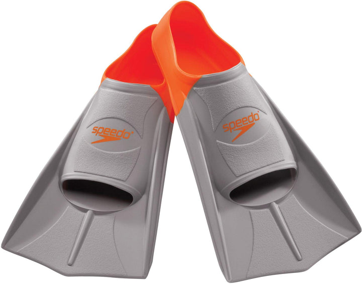 Speedo Schwimmflossen mit Kurzen Flügeln Schuhe XXS orange / grau, XXS orange / grau