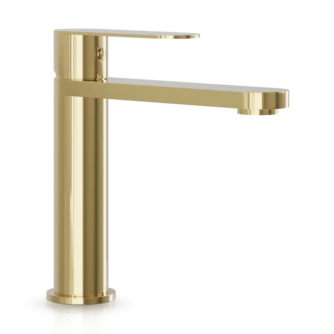 Tarnby Wasserhahn Bad – Waschtischarmatur 17,3 cm, Waschbeckenarmatur Messing Glänzend, Anti-Fingerp