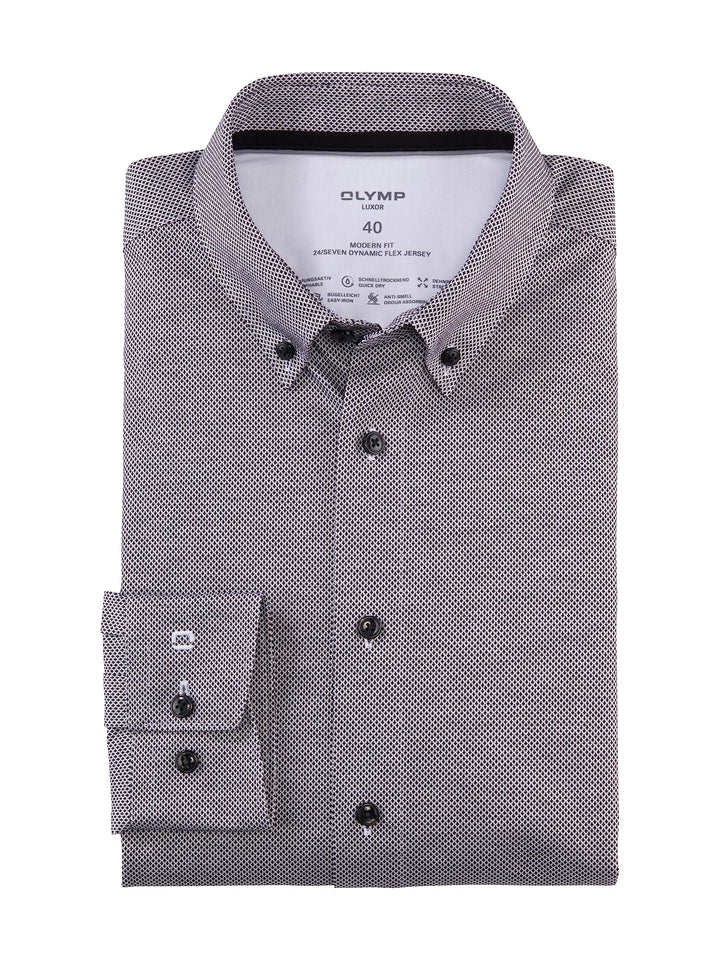 OLYMP Herren Businesshemd Langarm Luxor 24/Seven,modern fit,Button-Down-Kragen 37 Schwarz 68, 37 Sch