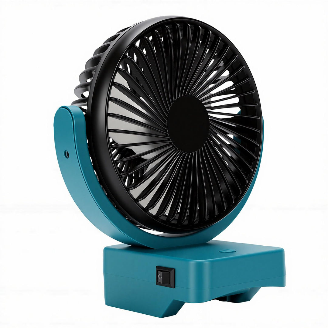 Tragbarer Kabelloser Baustellenventilator, Passend für PARKSIDE 20 V, Bürstenloser Motor, USB A und