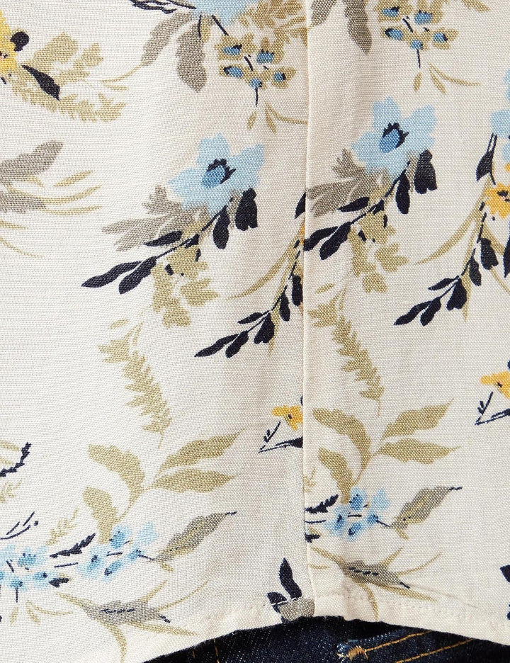 Part Two Damen Poulapw to Shirt Classic Fit Shirt 30 Blue Leaf Bouquet Print, 30 Blue Leaf Bouquet P