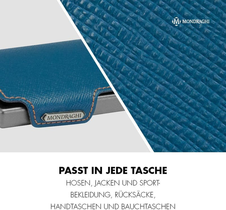 Mondraghi Basic Outlet - Mini-Wallet Ultraleichte Geldbörse mit Narbenleder. Kleiner Geldbeutel mit