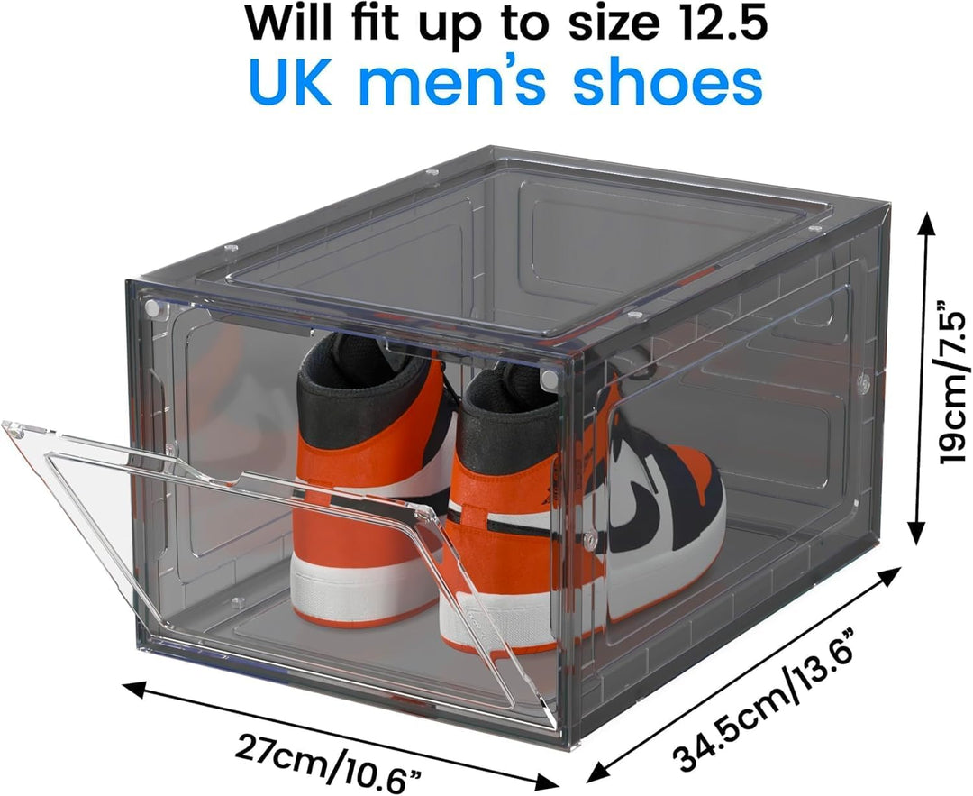 Schuh-Aufbewahrungsboxen, Schuhkartons, stapelbar, Kunststoff, transparent, Aufbewahrungsboxen, pass