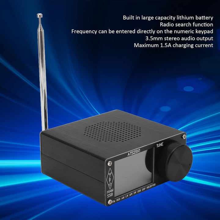 ATS25X1 Upgrade Si4732 Vollband-FunkempfäNger FM AM (MW und SW) SSB-KurzwellenempfäNger mit 2,4-Zoll