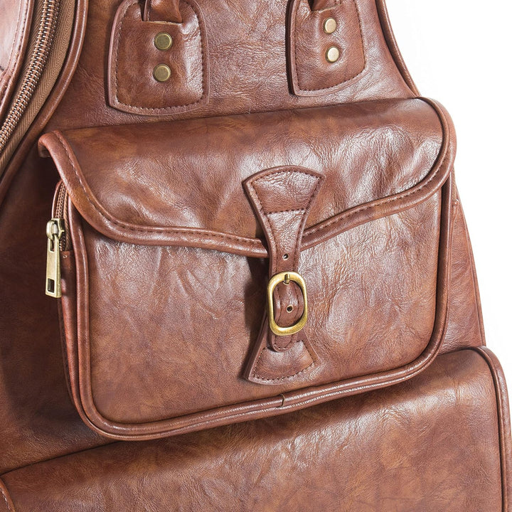 Fame Robustes Kunstleder Gigbag für Westerngitarre, Vintage Design, hochverdichtete Schaumpolsterung