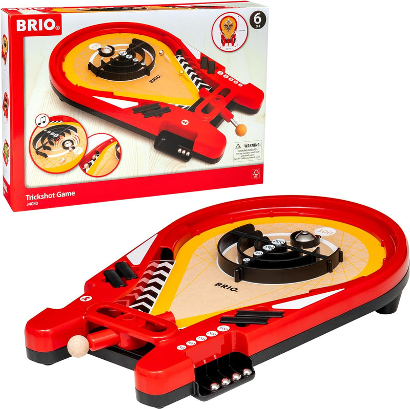 BRIO 34080 Trickshot-Geschicklichkeitsspiel - Spannendes Challenge Game mit vielfältigen Spielfunkti