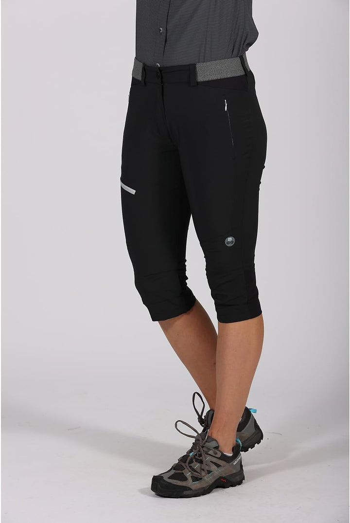 Maul Entlen Ultralight-Caprihose Damen Wanderhose schwarz 36 Schwarz, 36 Schwarz