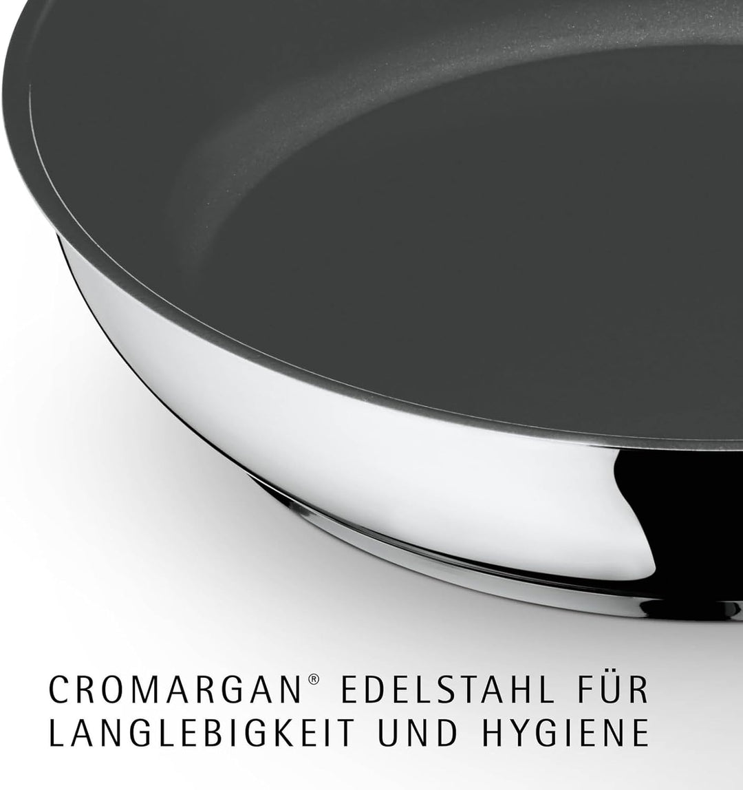 WMF Devil Bratpfanne 28 cm Induktion, Pfanne Keramikbeschichtung, Cromargan Edelstahl beschichtet, K