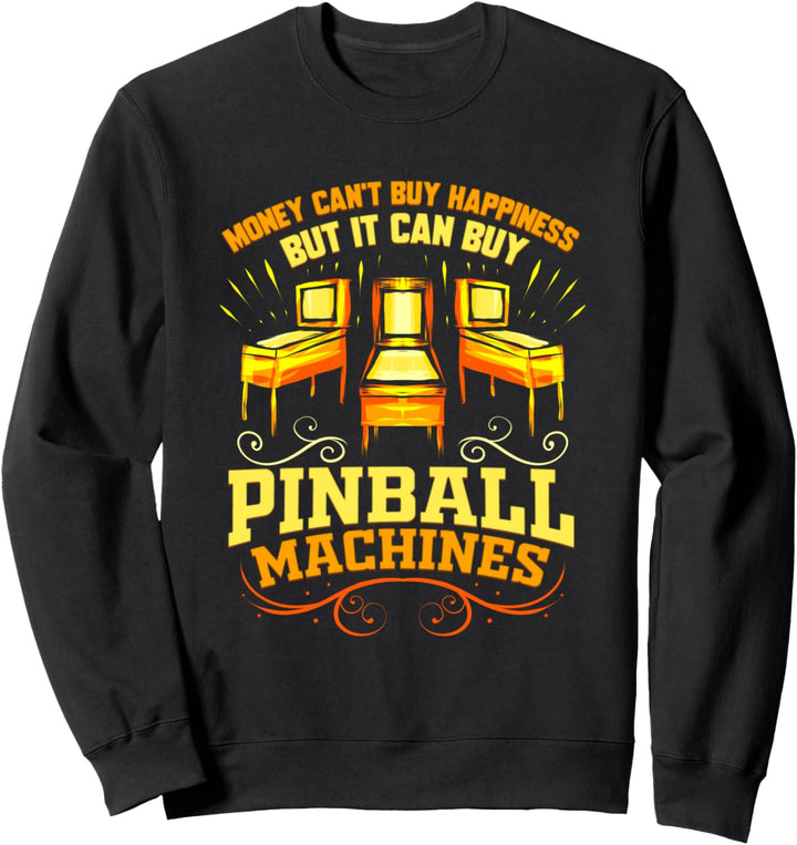 Retro Pinball Maschinen Flipperautomat Arcade Geschenk Sweatshirt