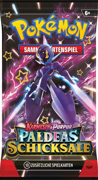 Pokémon-Sammelkartenspiel: Boosterbundle Karmesin & Purpur – Paldeas Schicksale (6 Boosterpacks) Sin