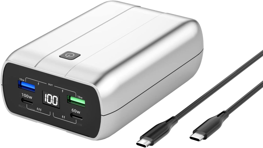imuto Powerbank USB C 100W, 26800mah Power Bank Schnellladefunktion PD3.0 Externer Handy-Akku Tragba