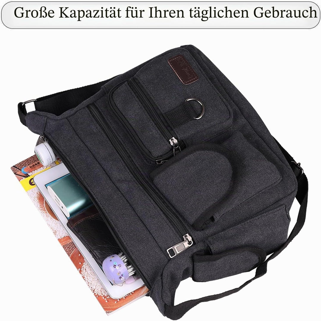 Umhängetaschen Herren Schultertasche Messenger Bag | Wasserdicht Schultertaschen Canvas Crossbody Ta
