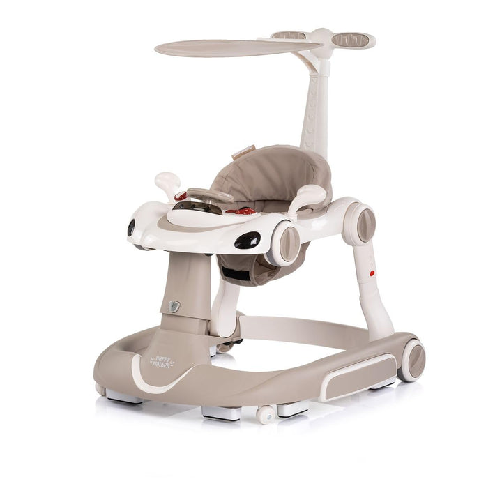 Chipolino Lauflernhilfe Happy Walker 5 in 1 Schaukelfunktion Musik Lichter Räder beige, beige